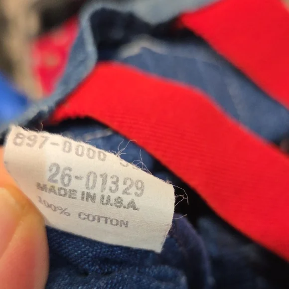 Rare OshKosh B'gosh Cheer Cats Pinstripe Blue Denim Overalls - Picture 5 of 6